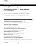 Cover page: Consensus Parameter: Research Methodologies to Evaluate Neurodevelopmental Effects of Pubertal Suppression in Transgender Youth