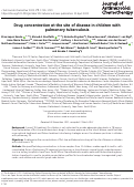 Cover page: Drug concentration at the site of disease in children with pulmonary tuberculosis