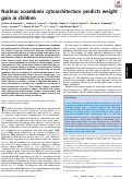 Cover page: Nucleus accumbens cytoarchitecture predicts weight gain in children