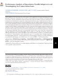 Cover page: Performance Analysis of Speculative Parallel Adaptive Local Timestepping for Conservation Laws