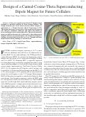 Cover page: Design of a Canted-Cosine-Theta Superconducting Dipole Magnet for Future Colliders