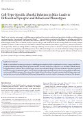 Cover page: Cell-Type-Specific Shank2 Deletion in Mice Leads to Differential Synaptic and Behavioral Phenotypes.