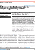 Cover page: Polyphenol-stabilized coacervates for enzyme-triggered drug delivery.