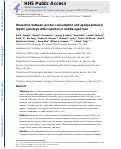 Cover page: Interaction between Alcohol Consumption and Apolipoprotein E (ApoE) Genotype with Cognition in Middle-Aged Men