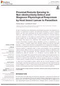 Cover page: Proximal Remote Sensing to Non-destructively Detect and Diagnose Physiological Responses by Host Insect Larvae to Parasitism