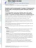 Cover page: Prevalence and Sociodemographic Correlates of Unmet Need for Mental Health Counseling Among Adults During the COVID-19 Pandemic