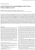 Cover page: Activity Related to Perceptual Judgment and Action in Primary Auditory Cortex