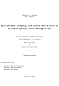 Cover page: Sparsification, sampling, and system identification in extended dynamic mode decomposition