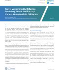 Cover page: Travel Varies Greatly Between Voluntary Versus Involuntary Carless Households in California