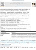 Cover page: Demographic and mental health assessments in the adolescent brain and cognitive development study: Updates and age-related trajectories