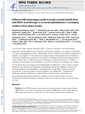 Cover page: Diffusion MRI Phenotypes Predict Overall Survival Benefit from Anti-VEGF Monotherapy in Recurrent Glioblastoma: Converging Evidence from Phase II Trials