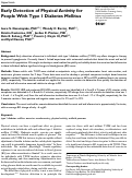 Cover page: Early Detection of Physical Activity for People With Type 1 Diabetes Mellitus