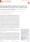 Cover page: Fosmanogepix (APX001) Is Effective in the Treatment of Pulmonary Murine Mucormycosis Due to Rhizopus arrhizus.