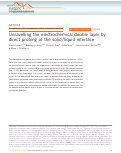 Cover page: Unravelling the electrochemical double layer by direct probing of the solid/liquid interface