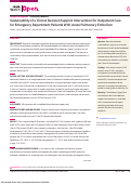 Cover page: Sustainability of a Clinical Decision Support Intervention for Outpatient Care for Emergency Department Patients With Acute Pulmonary Embolism