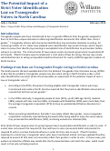 Cover page: The Potential Impact of a Strict Voter Identification Law on Transgender Voters in North Carolina