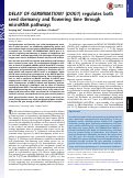 Cover page: DELAY OF GERMINATION1 (DOG1) regulates both seed dormancy and flowering time through microRNA pathways