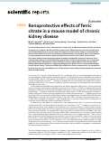 Cover page: Renoprotective effects of ferric citrate in a mouse model of chronic kidney disease