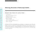 Cover page: Reheating metastable O'Raifeartaigh models