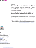 Cover page: Correction: Novel aerosol treatment of airway hyper-reactivity and inflammation in a murine model of asthma with a soluble epoxide hydrolase inhibitor.