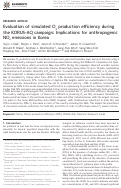 Cover page: Evaluation of simulated O3 production efficiency during the KORUS-AQ campaign: Implications for anthropogenic NOx emissions in Korea