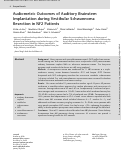 Cover page: Audiometric Outcomes of Auditory Brainstem Implantation during Vestibular Schwannoma Resection in NF2 Patients.