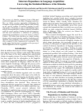 Cover page: Structure Dependence in Language Acquisition: Uncovering the Statistical Richness of the Stimulus