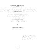 Cover page: Generating Formal Verification Properties from Natural Language Hardware Specifications