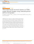 Cover page: Three-dimensional structural dynamics of DNA origami Bennett linkages using individual-particle electron tomography