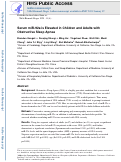 Cover page: Serum miR-92a is Elevated in Children and Adults with Obstructive Sleep Apnea.