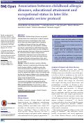 Cover page: Association between childhood allergic diseases, educational attainment and occupational status in later life: systematic review protocol