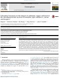 Cover page: Laboratory bioassays on the impact of cadmium, copper and lead on the development and survival of honeybee (Apis mellifera L.) larvae and foragers