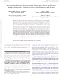 Cover page: Associations Between Socioeconomic Status and Obesity in Diverse, Young Adolescents: Variation Across Race/Ethnicity and Gender