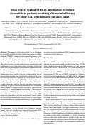 Cover page: Pilot trial of topical MTS-01 application to reduce dermatitis in patients receiving chemoradiotherapy for stage I–III carcinoma of the anal canal