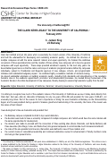 Cover page: THE CLARK KERR LEGACY TO THE UNIVERSITY OF CALIFORNIA by C. Judson King, UC Berkeley CSHE 4.18 (March 2018)