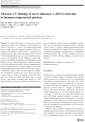 Cover page: Thoracic CT findings of novel influenza A (H1N1) infection in immunocompromised patients