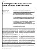 Cover page: CLR01 protects dopaminergic neurons in vitro and in mouse models of Parkinson’s disease