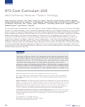 Cover page: ATS Core Curriculum 2021. Adult Pulmonary Medicine: Thoracic Oncology.