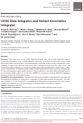 Cover page: UCSC Data Integrator and Variant Annotation Integrator.