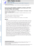 Cover page: Dual and Specific Inhibition of NAMPT and PAK4 By KPT-9274 Decreases Kidney Cancer Growth