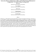 Cover page: Interaction Between Mathematical Affect and Feedback During Mathematical Computation:  A Computer Mouse-tracking Task