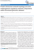 Cover page: Protein interaction network topology uncovers melanogenesis regulatory network components within functional genomics datasets