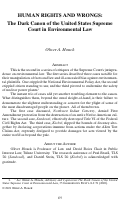 Cover page: Human Rights and Wrongs: The Dark Canon of the United States Supreme Court in Environmental Law