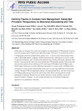 Cover page: Defining trauma in complex care management: Safety-net providers' perspectives on structural vulnerability and time