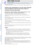 Cover page: Predictive value of lipoprotein(a) in coronary artery calcification among asymptomatic cardiovascular disease subjects: A systematic review and meta-analysis