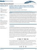 Cover page: Spatially variable water table recharge and the hillslope hydrologic response: Analytical solutions to the linearized hillslope Boussinesq equation