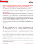 Cover page: Quality of Care and Outcomes for Patients With Stroke in the United States Admitted During the International Stroke Conference