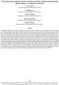 Cover page: Action decision congruence between human and deep reinforcement learning agents during a coordinated action task