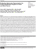 Cover page: Evaluating Automatic Segmentation for Swallowing-Related Organs for Head and Neck Cancer