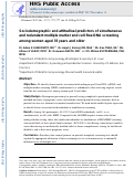 Cover page: Sociodemographic and attitudinal predictors of simultaneous and redundant multiple marker and cell-free DNA screening among women aged ⩾35 years